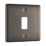 British General Nexus Metal Grid 1-Module Grid Faceplate Black Nickel