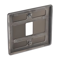 British General Nexus Metal Grid 1-Module Grid Faceplate Black Nickel
