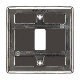 British General Nexus Metal Grid 1-Module Grid Faceplate Black Nickel