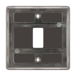 British General Nexus Metal Grid 1-Module Grid Faceplate Black Nickel