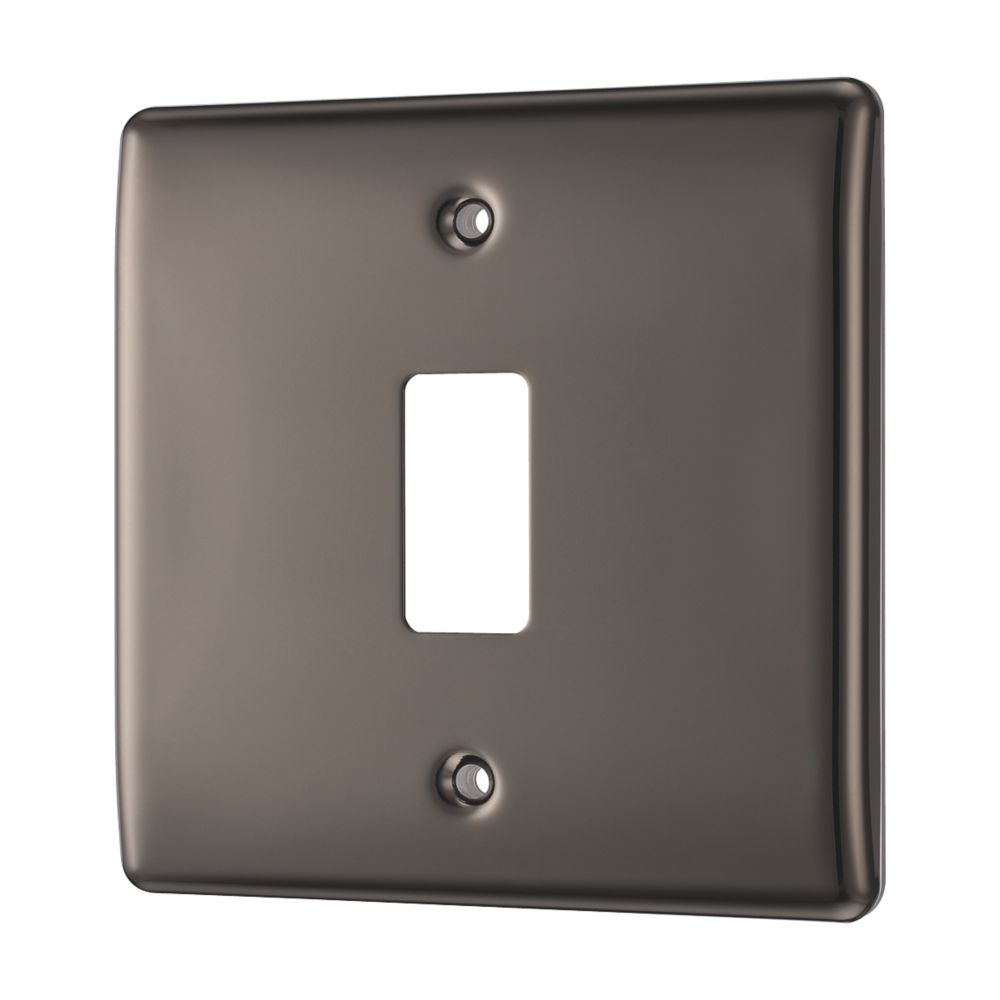 British General Nexus Metal Grid 1-Module Grid Faceplate Black Nickel - 10