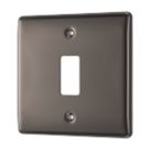 British General Nexus Metal Grid 1-Module Grid Faceplate Black Nickel