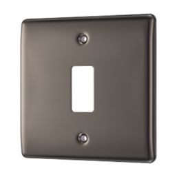 British General Nexus Metal Grid 1-Module Grid Faceplate Black Nickel