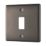 British General Nexus Metal Grid 1-Module Grid Faceplate Black Nickel