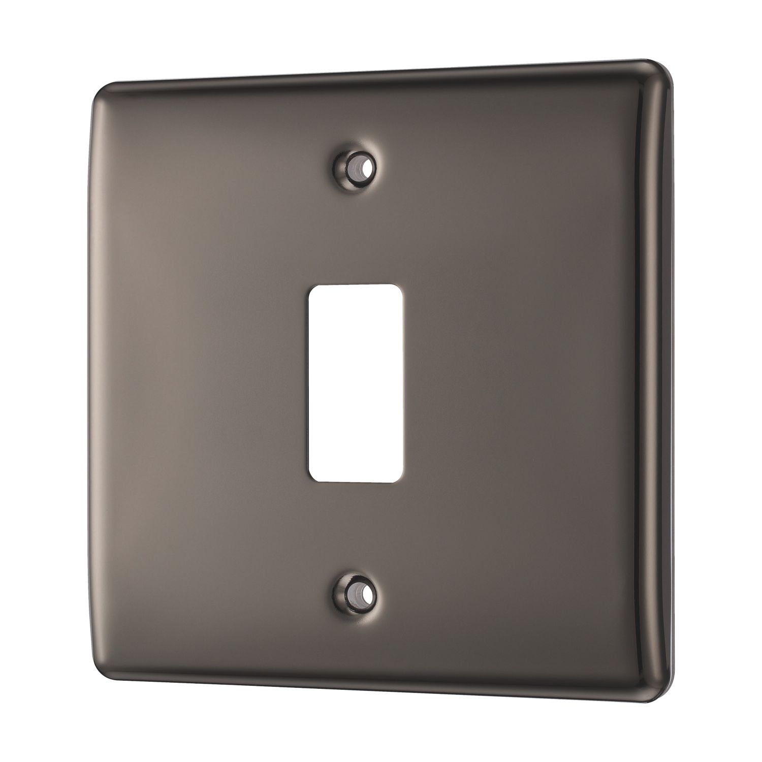 British General Nexus Metal Grid 1-Module Grid Faceplate Black Nickel (196PY)