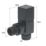 Towelrads  15mm x 1/2" Anthracite Angled Designer Manual Radiator Valve & Lockshield  2 Pack