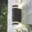 Zink Helix Outdoor Up and Down Wall Light  With Photocell Black