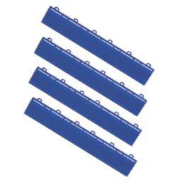 Swisstrax Ribtrax Pro Vented Garage Floor Tile Ramp Royal Blue 400mm x 63mm 4 Pack