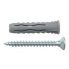 Easyfix  Wall Plugs with Screws 6mm x 30mm 50 Pack