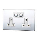 Energenie MiHome 13A 2-Gang SP Switched Socket Polished Chrome