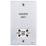 Schneider Electric Ultimate Low Profile 2-Gang Dual Voltage Shaver Socket 115 / 230V Brushed Chrome with White Inserts
