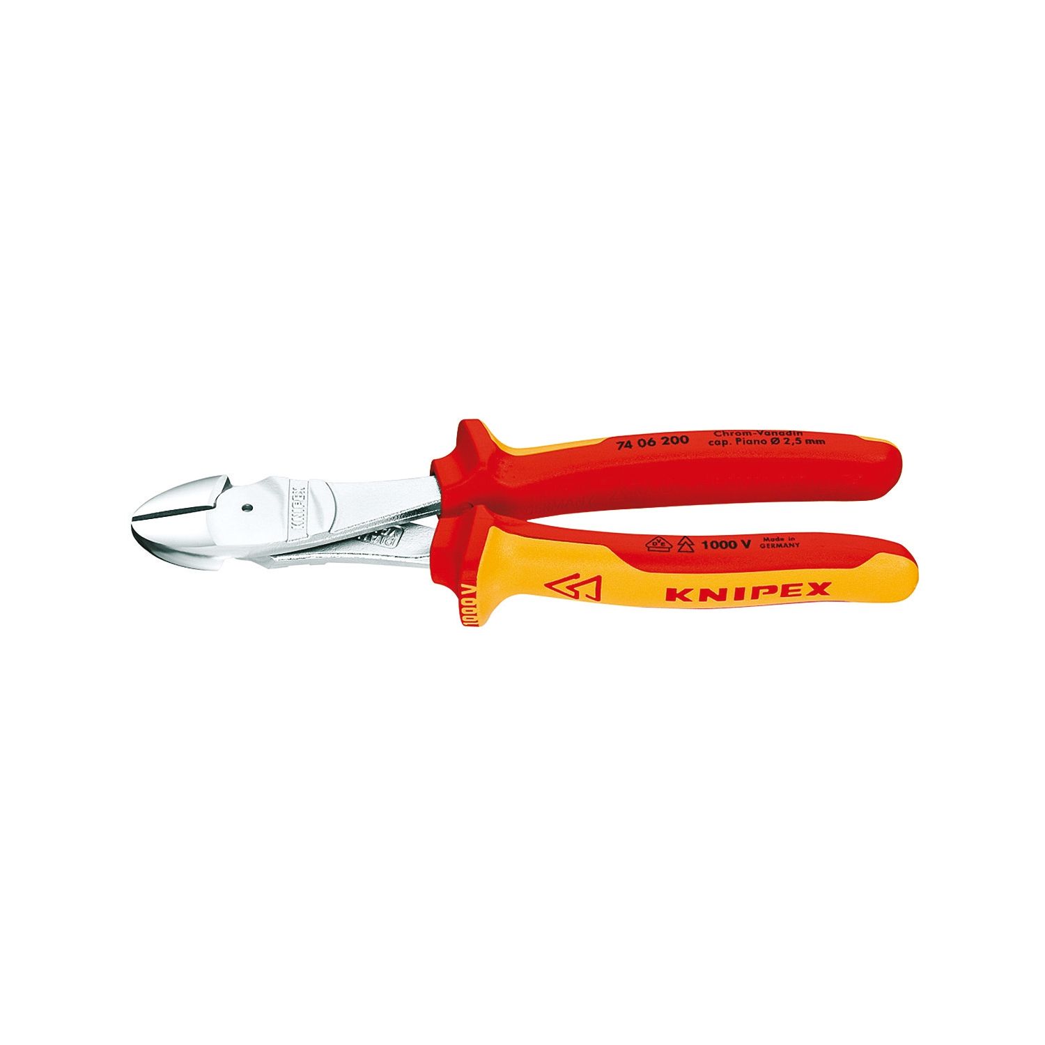 Knipex VDE High Leverage Diagonal Cutters 8" (200mm) (1974F)