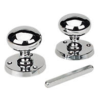 Victorian Mortice Knobs Pair Polished Chrome 54mm