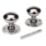 Essentials Victorian Mortice Knobs 54mm Pair Polished Chrome