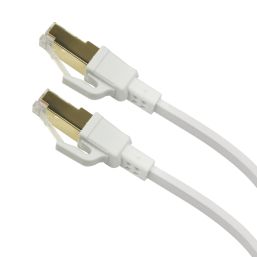 Labgear White Shielded RJ45 Cat 8 Patch Lead 3m