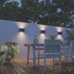 Calex Venice Outdoor LED Up & Down Wall Light Black 7W 400lm