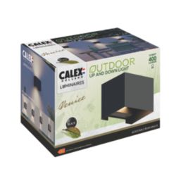 Calex Venice Outdoor LED Up & Down Wall Light Black 7W 400lm
