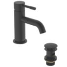 Bristan Mila Black 160mm Standard Lever Mono Basin Mixer Tap  With Clicker Waste