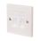 Labgear  1-Gang Double RJ45 Ethernet Socket White with Colour-Matched Inserts