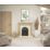 Be Modern Elanwood Electric Suite with Abbey Inset Fire Oak-Effect 1210mm x 330mm x 1123mm