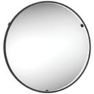 Sensio Aspect Round Bathroom Mirror Matt Black With 2240lm LED Light 600mm x 600mm