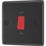 British General Nexus Metal 45A 2-Gang DP Cooker Switch Matt Black with LED