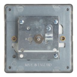 Contactum Lyric 1-Gang F-Type Satellite Socket Brushed Brass with White Inserts