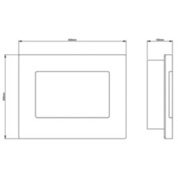 Be Modern Quattro Black Remote Control Wall-Mounted Electric Fire 640mm x 500mm