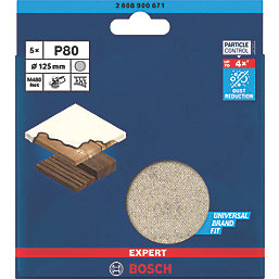 Bosch Expert M480 80 Grit Mesh Wood Sanding Discs 125mm 5 Pack