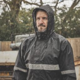 Site Cleworth Waterproof Jacket Black Medium Size 38-40" Chest