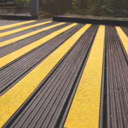 COBA COBAGRiP Yellow GRP Slip Resistant Decking Strip 2400mm x 90mm x 3mm 3 Pack