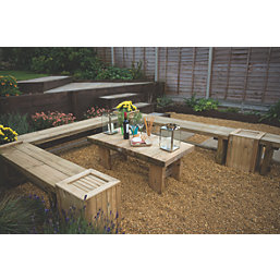Forest Low Sleeper Garden Table 1225mm x 600mm x 445mm