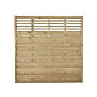 Forest Kyoto  Slatted Top Fence Panels Natural Timber 6' x 6' Pack of 8