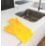 L-PRO Extra Life  Rubber Gloves Yellow Medium 5 Pairs