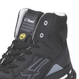 U-Power Caleb Size 11  Black Water-Resistant  Safety Boots