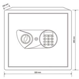 Smith & Locke  30-Hook Electronic Combination Digitally-Locked Key Cabinet