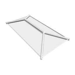 Crystal Clear Aluminium & uPVC Double-Glazed Lantern Roof White 1500mm x 1000mm
