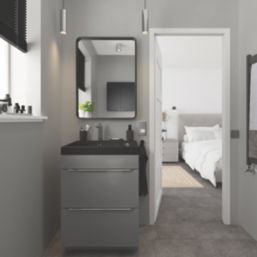 Elland Round Bathroom Hook Black