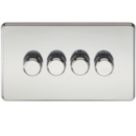Knightsbridge  4-Gang 2-Way LED Intelligent Dimmer Switch  Polished Chrome
