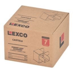 Lexco 1-Circuit Pendant Light Corner Connector White