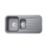 Abode Dune 1.5 Bowl Granite Composite Kitchen Sink Grey Metallic Reversible 1000mm x 500mm