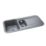 Abode Dune 1.5 Bowl Granite Composite Kitchen Sink Grey Metallic Reversible 1000mm x 500mm
