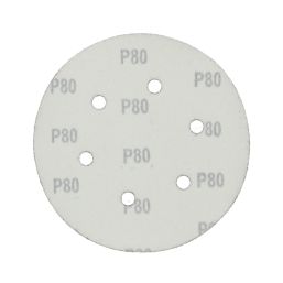 Flexovit  A203F 80 Grit 8-Hole Punched Multi-Material Sanding Discs 150mm 6 Pack