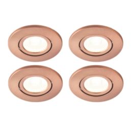 Spa Como Adjustable  Fire Rated LED Downlights Copper 5W 500lm 4 Pack