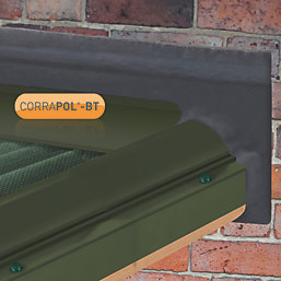 Corrapol-BT Rock n Lock Aluminium Wall Top Flashing Green 165 x 90mm x 6m
