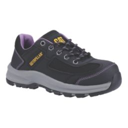 CAT Elmore Size 6 Womens Black/Lilac   Steel Toe Cap Safety Trainers