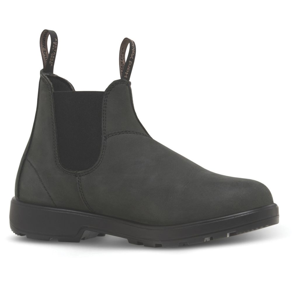 Hard Yakka Brunswick Nubuck Size 4 Charcoal Water-Resistant Non