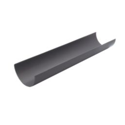 FloPlast MiniFlo uPVC Half Round Gutters Anthracite Grey 76mm x 2m 6 Pack