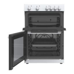 Freestanding Oven & Solid Plate Hob White 600mm