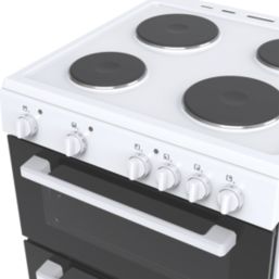 Freestanding Oven & Solid Plate Hob White 600mm